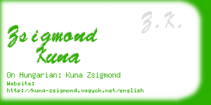 zsigmond kuna business card